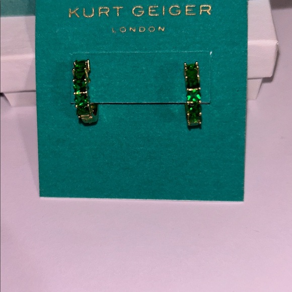 Kurt Geiger Huggie hoop earrings/Be kind in rainbow on back in dust bag NWT - Picture 3 of 14